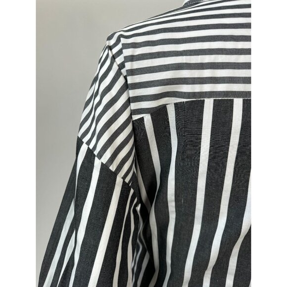 Striped Button-Up Shirt With Corset Detail By Free Generation - Large - Picture 8 of 16